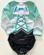 Load image into Gallery viewer, 3/4 Sleeved Mint Shadow Leotard - Stag Gymnastics Leotards