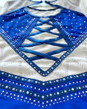 Load image into Gallery viewer, 3/4 Sleeved Sapphire Star Leotard - Stag Gymnastics Leotards