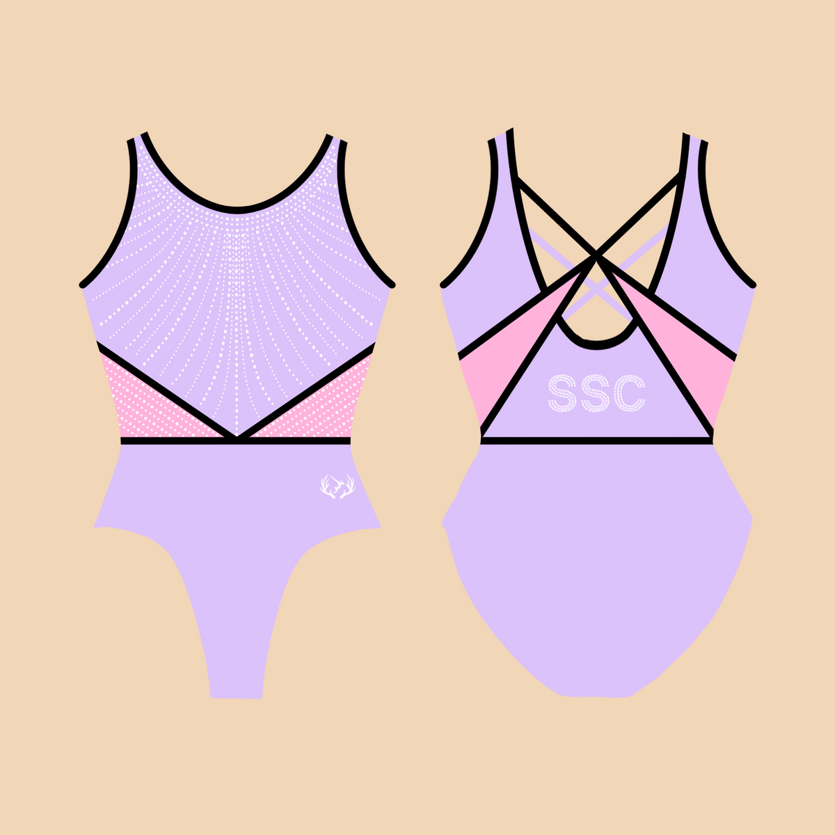 Schafer Sports Center, New Jersey - Training Leotard - Lilac - Stag Gymnastics Leotards