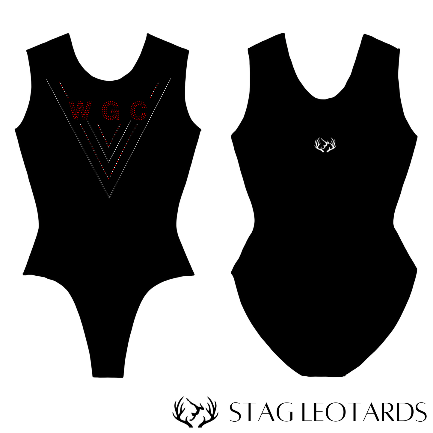 Wrexham Gymnastics Club - Training Leotard - Black