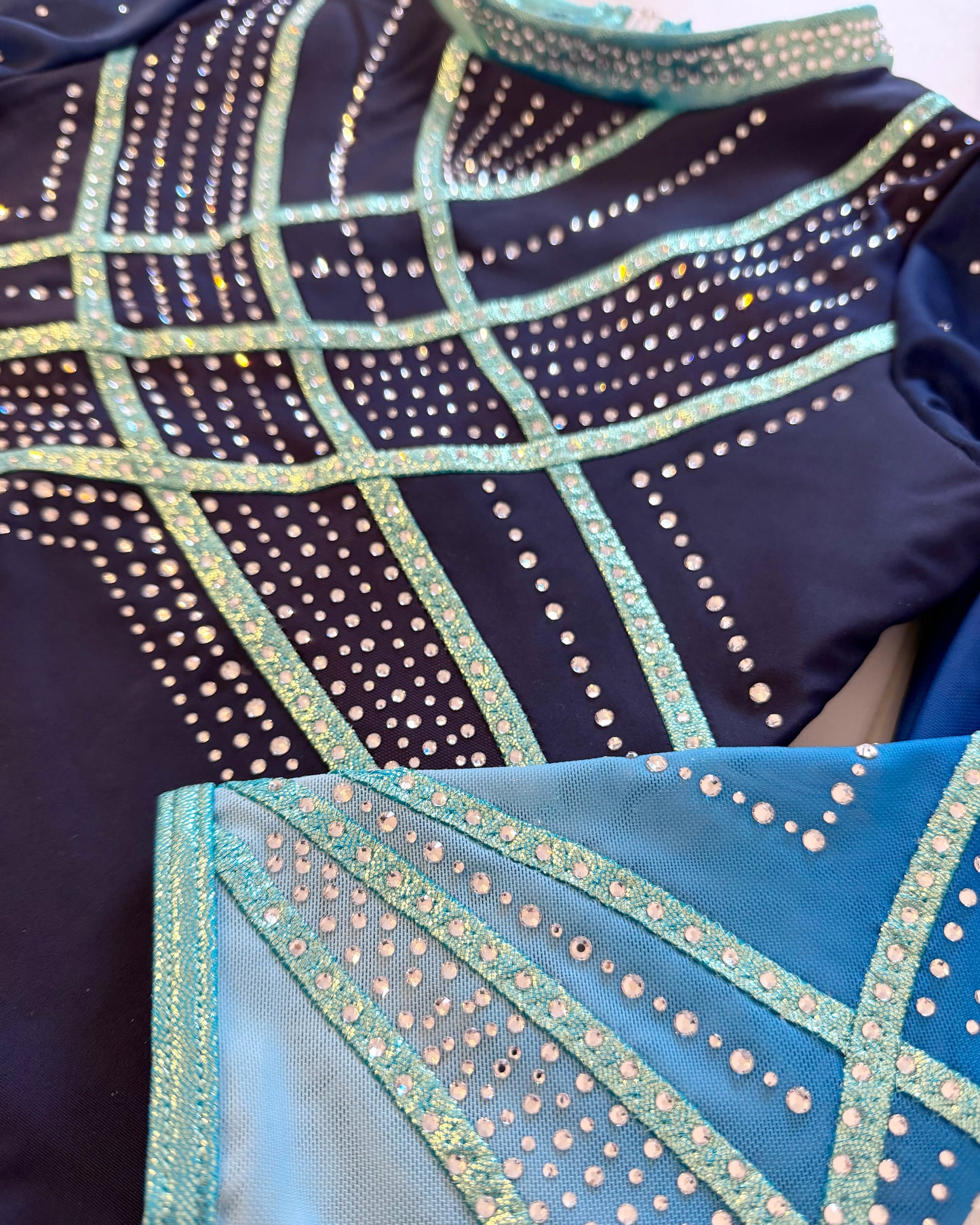 3/4 Sleeved Mint Nova Leotard - Stag Gymnastics Leotards