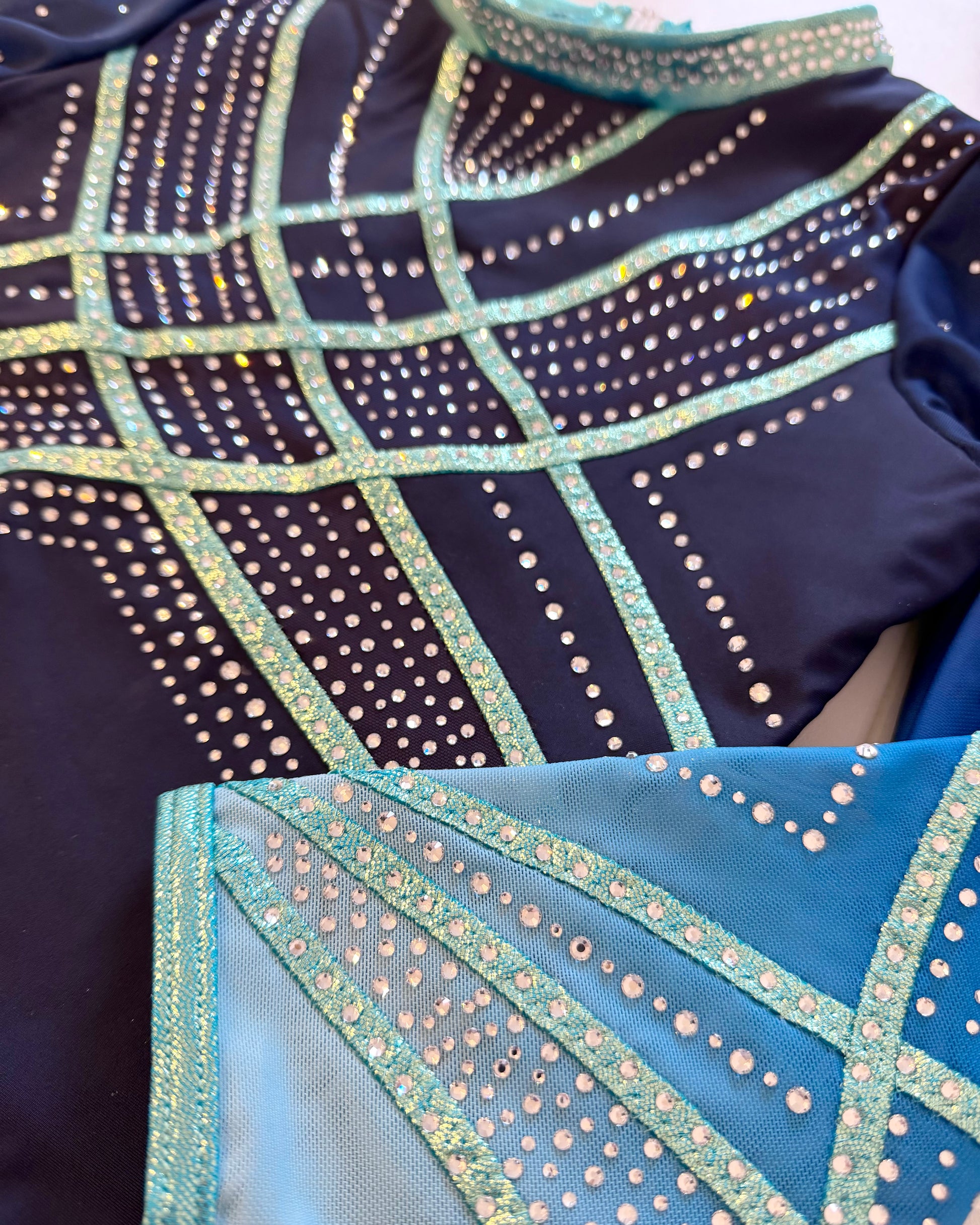 3/4 Sleeved Mint Nova Leotard - Stag Gymnastics Leotards