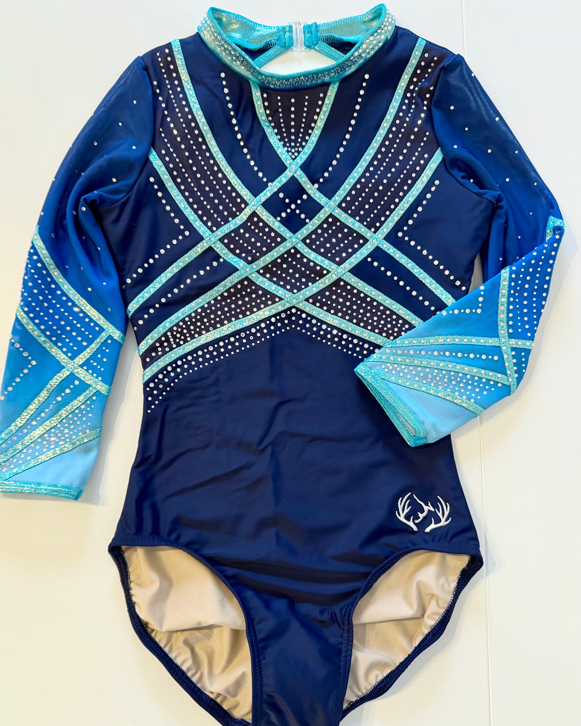 3/4 Sleeved Mint Nova Leotard - Stag Gymnastics Leotards