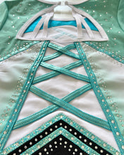 Load image into Gallery viewer, 3/4 Sleeved Mint Shadow Leotard - Stag Gymnastics Leotards
