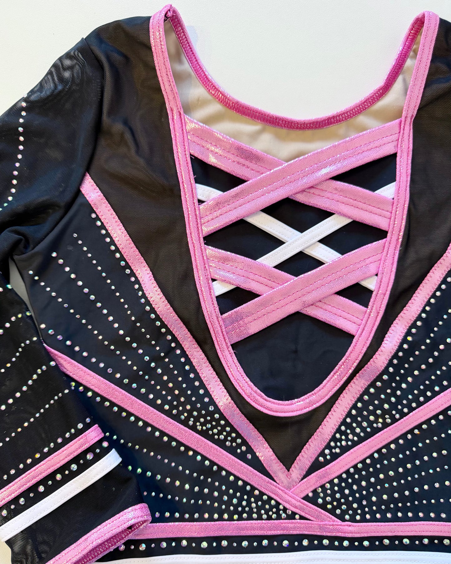 3/4 Sleeved Moonlight Pink Leotard - Stag Gymnastics Leotards