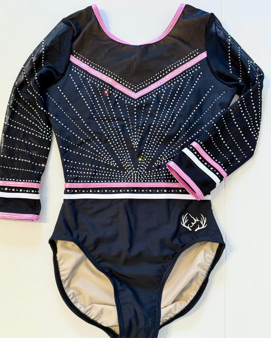 3/4 Sleeved Moonlight Pink Leotard - Stag Gymnastics Leotards