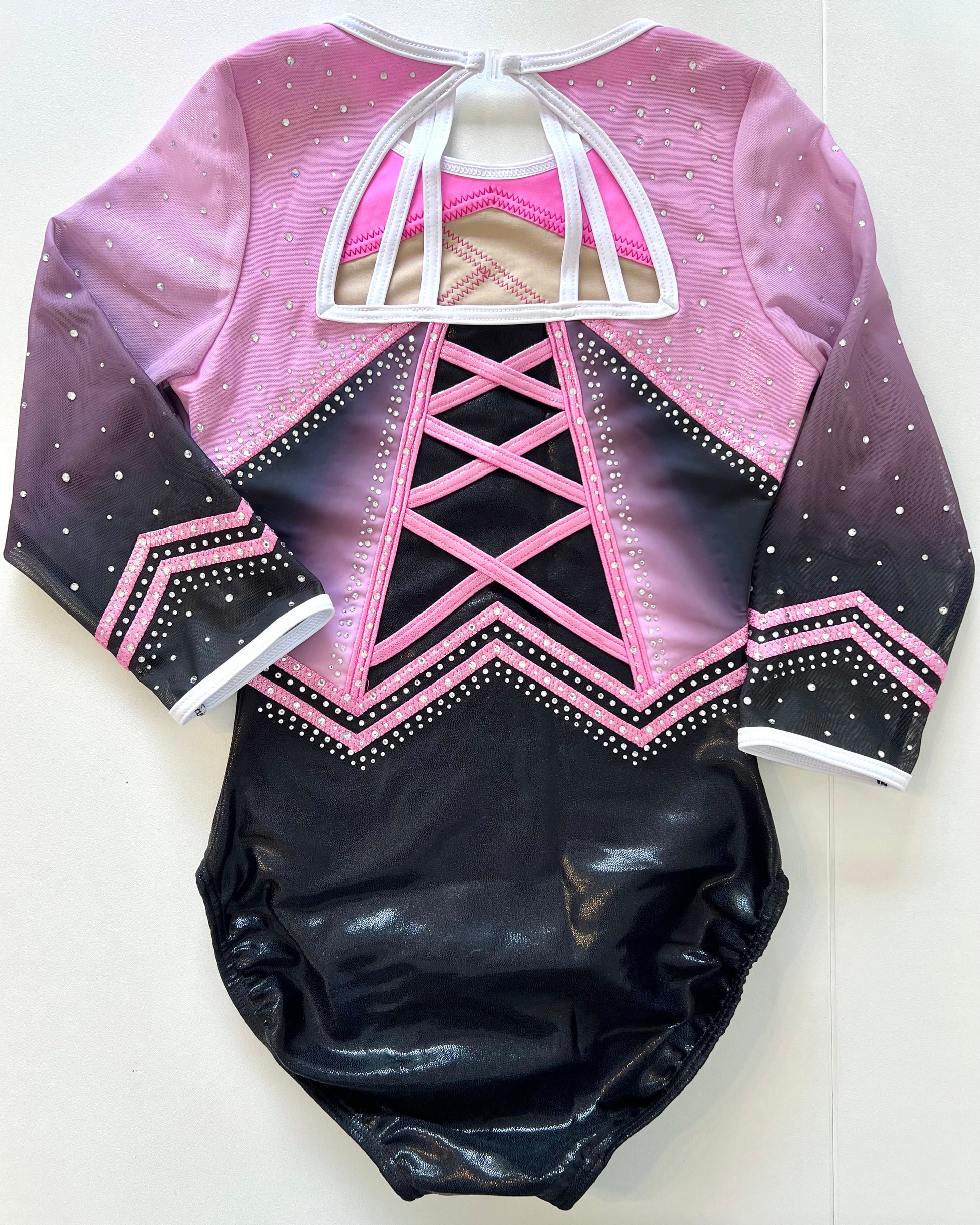 3/4 Sleeved Pink Shadow Leotard - Stag Gymnastics Leotards
