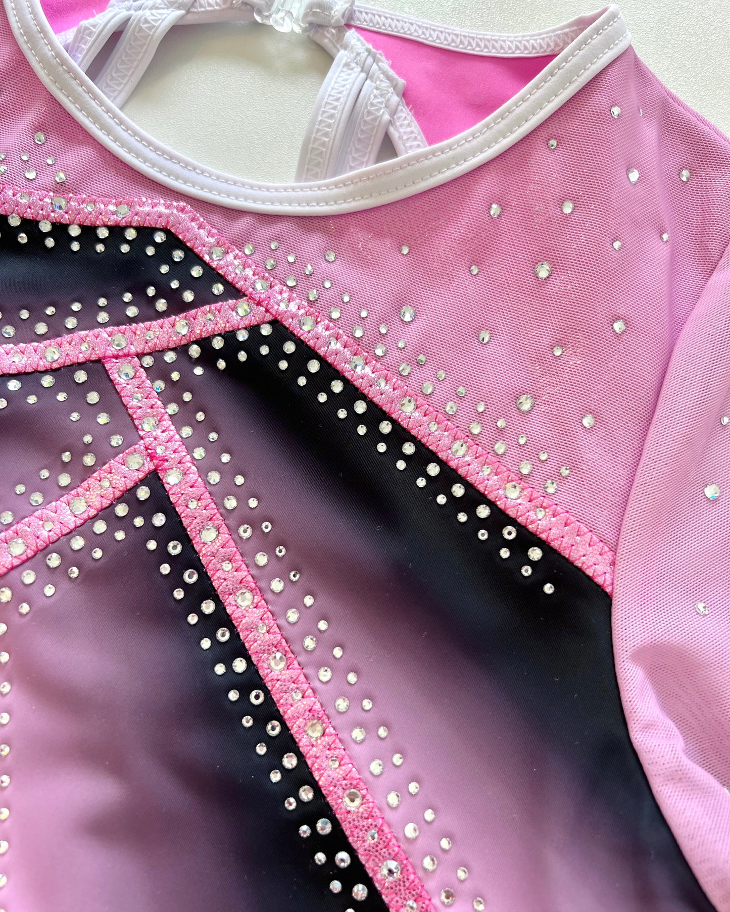 3/4 Sleeved Pink Shadow Leotard - Stag Gymnastics Leotards