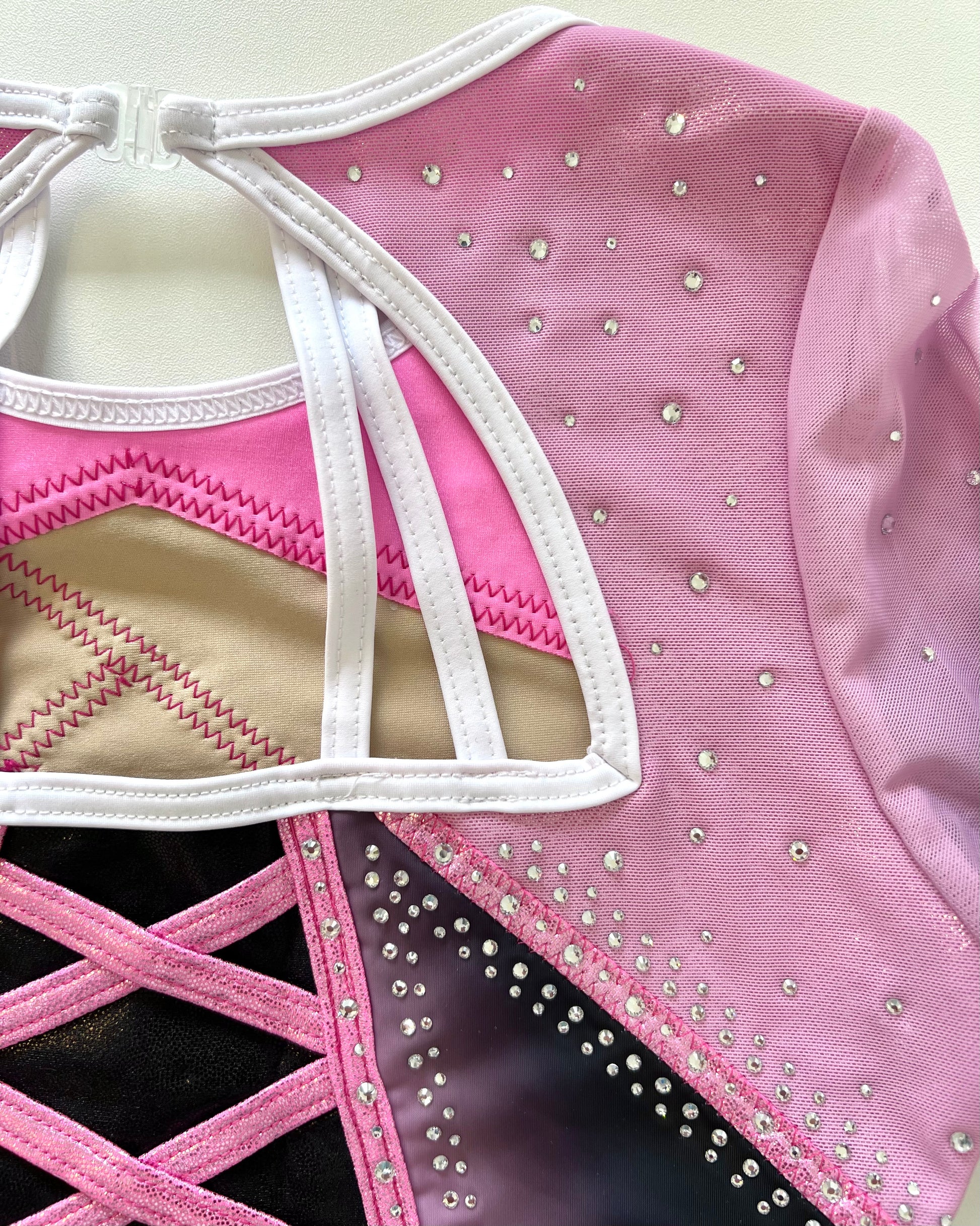 3/4 Sleeved Pink Shadow Leotard - Stag Gymnastics Leotards