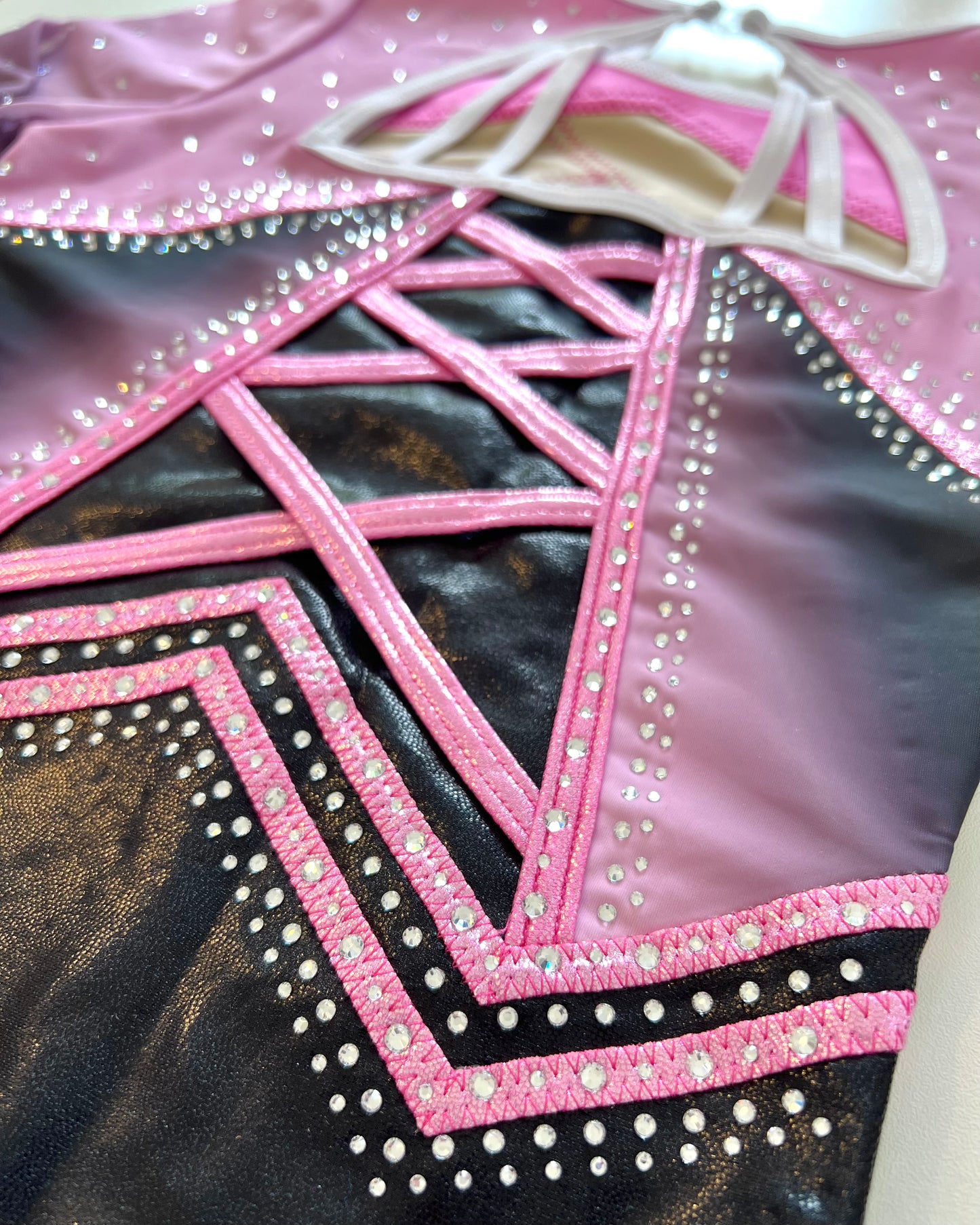 3/4 Sleeved Pink Shadow Leotard - Stag Gymnastics Leotards