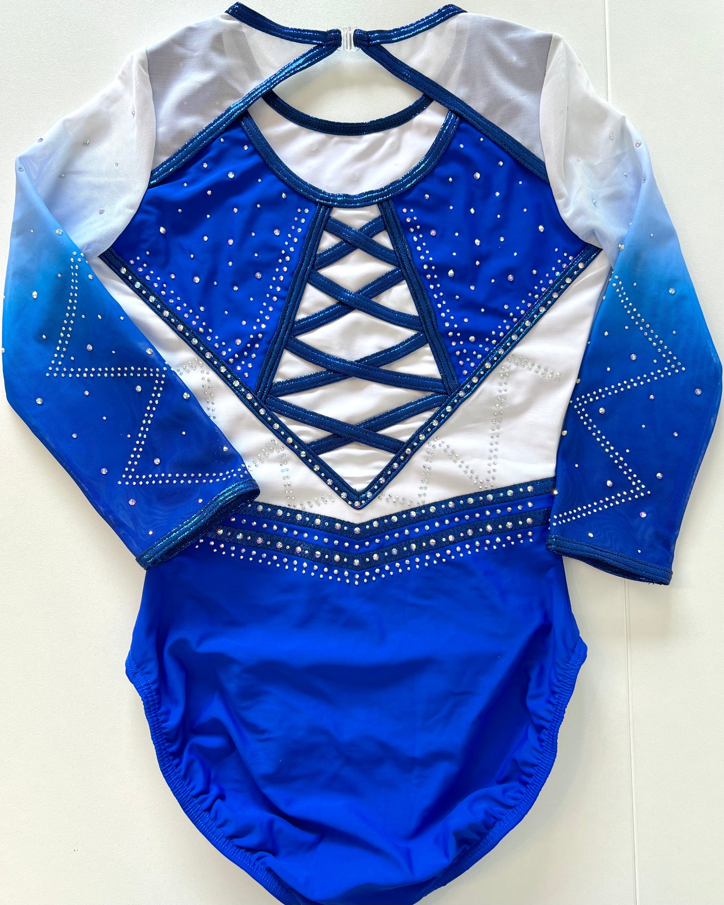 3/4 Sleeved Sapphire Star Leotard - Stag Gymnastics Leotards