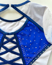 Load image into Gallery viewer, 3/4 Sleeved Sapphire Star Leotard - Stag Gymnastics Leotards
