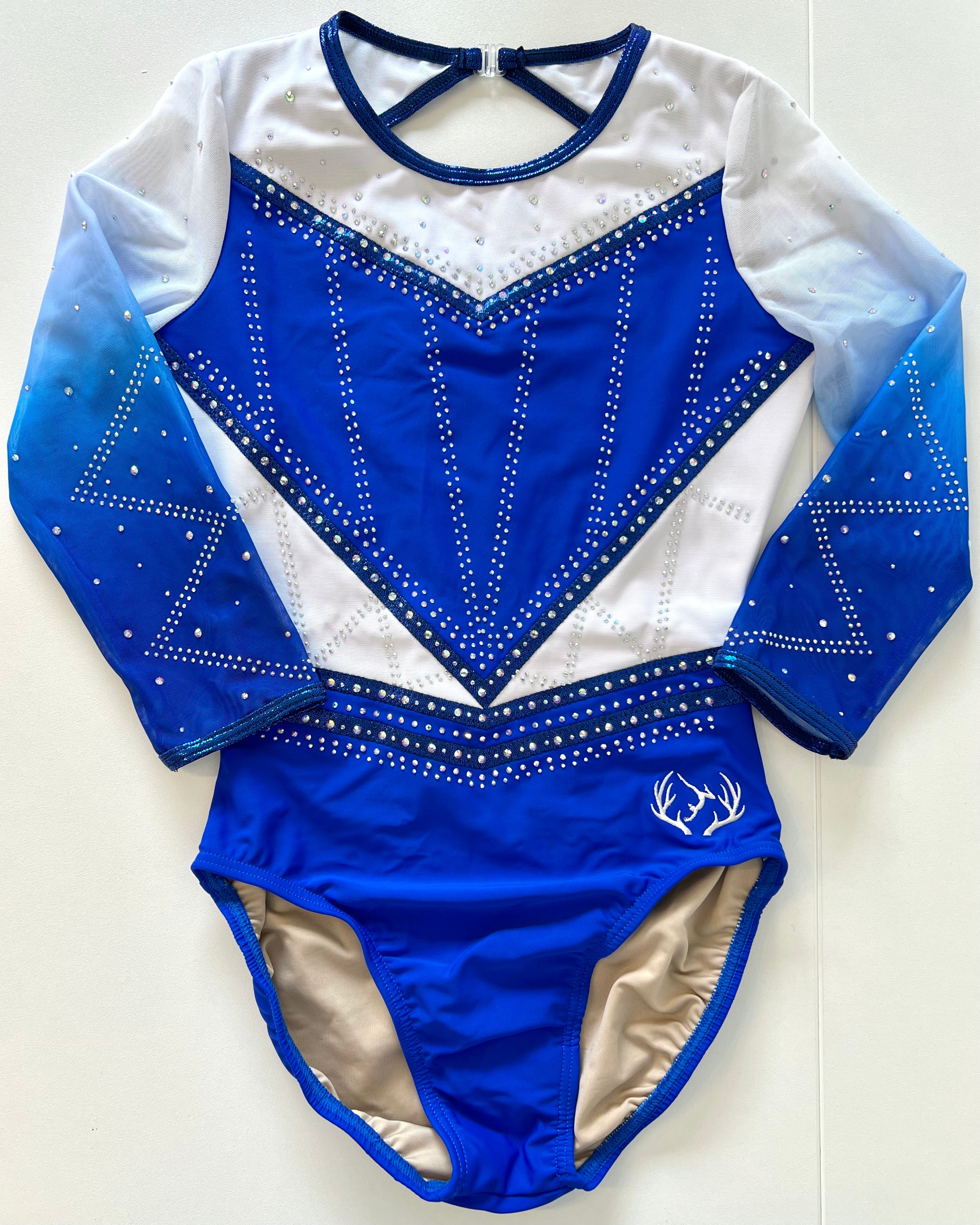 3/4 Sleeved Sapphire Star Leotard - Stag Gymnastics Leotards