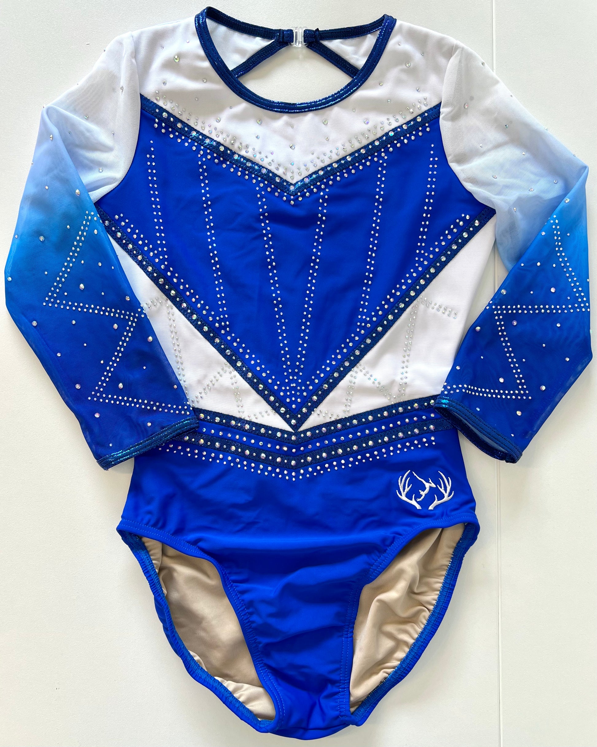 3/4 Sleeved Sapphire Star Leotard - Stag Gymnastics Leotards