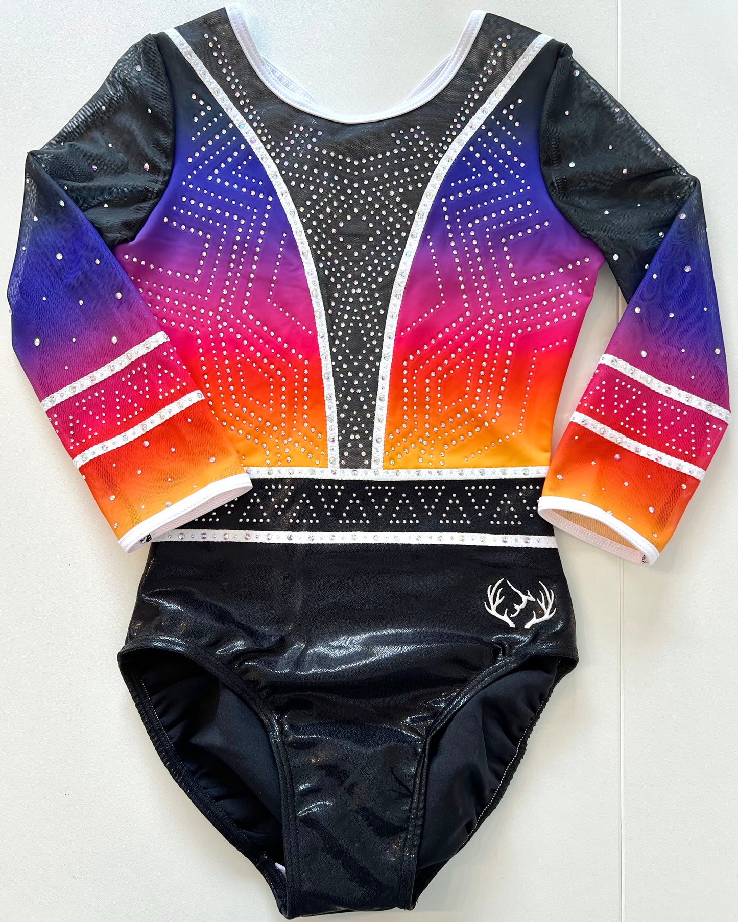 3/4 Sleeved Skyburst Leotard - Stag Gymnastics Leotards