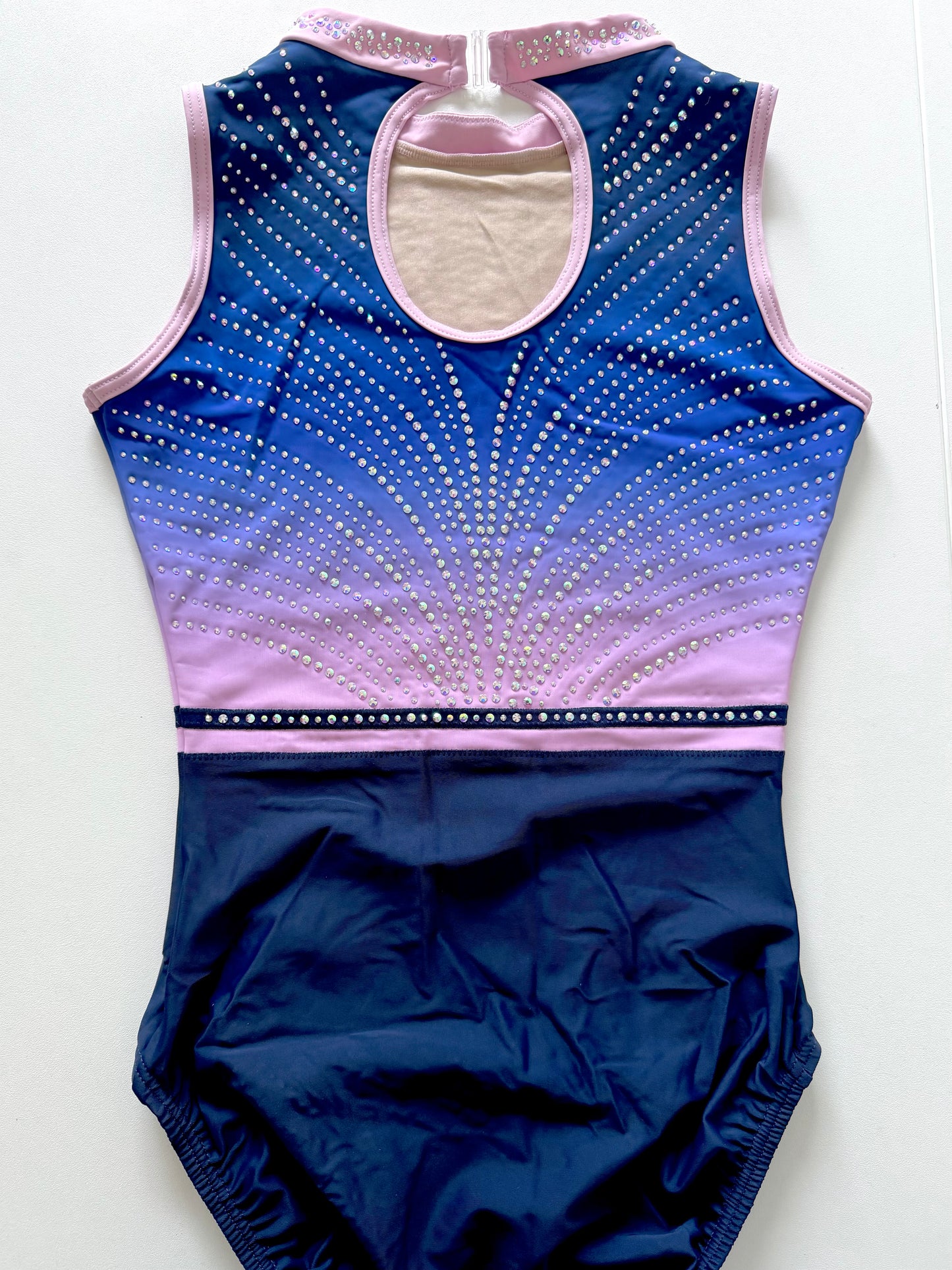 Keyhole back gymnastics leotard.