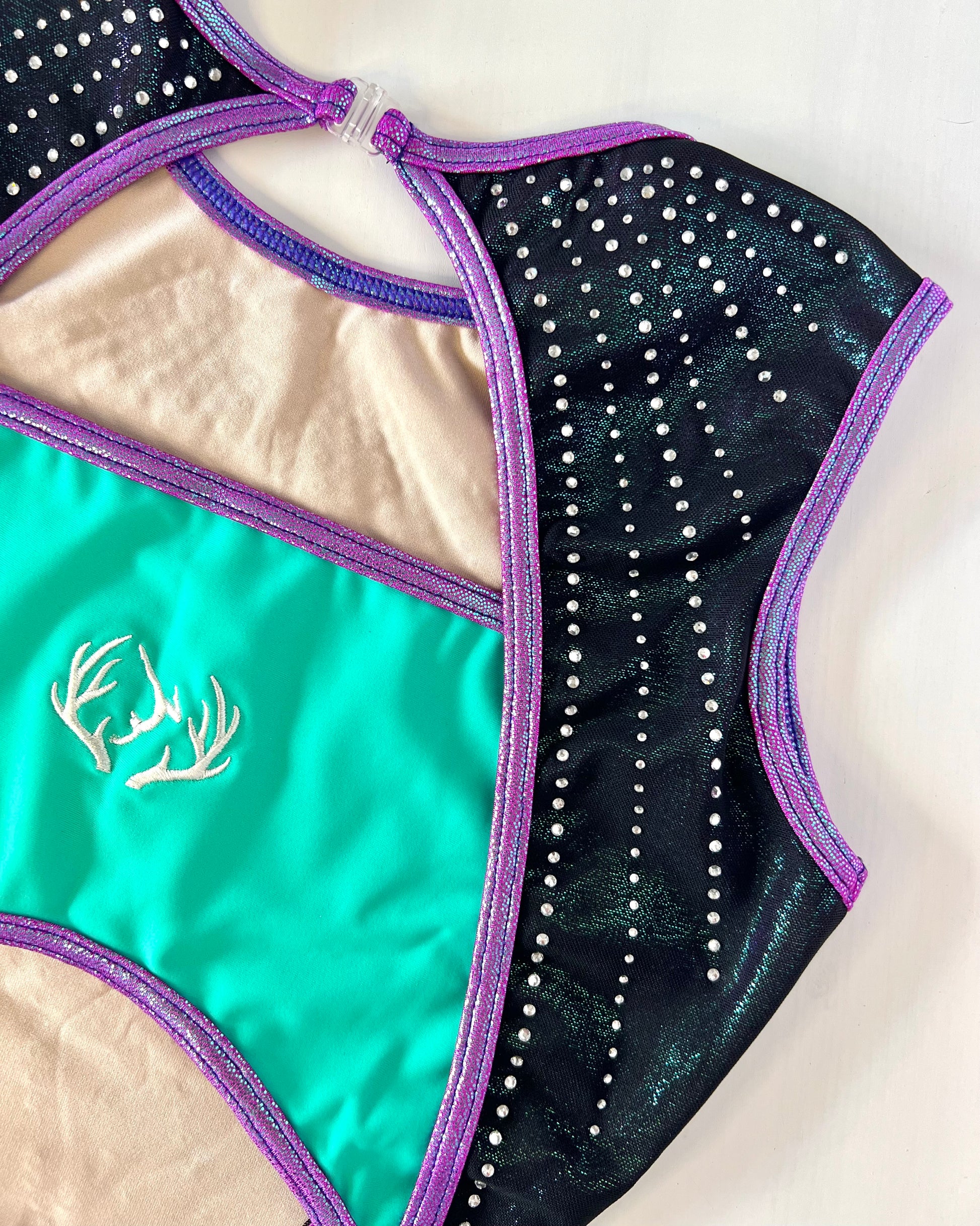 Aurora Leotard - Back Close-Up 1 - Stag Gymnastics Leotards