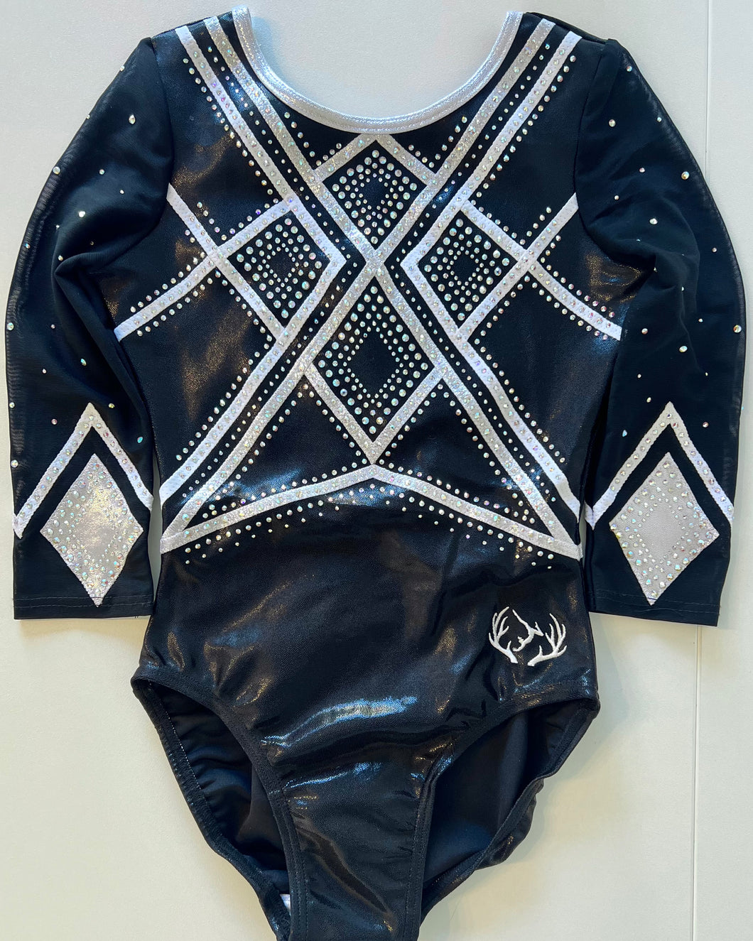 Black Diamond Leotard - 3/4 Sleeved - Stag Gymnastics Leotards