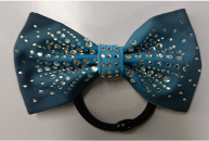 Cheshire Gymnastics - Diamanté Hair Bow - Teal to Black Ombré - Stag Gymnastics Leotards