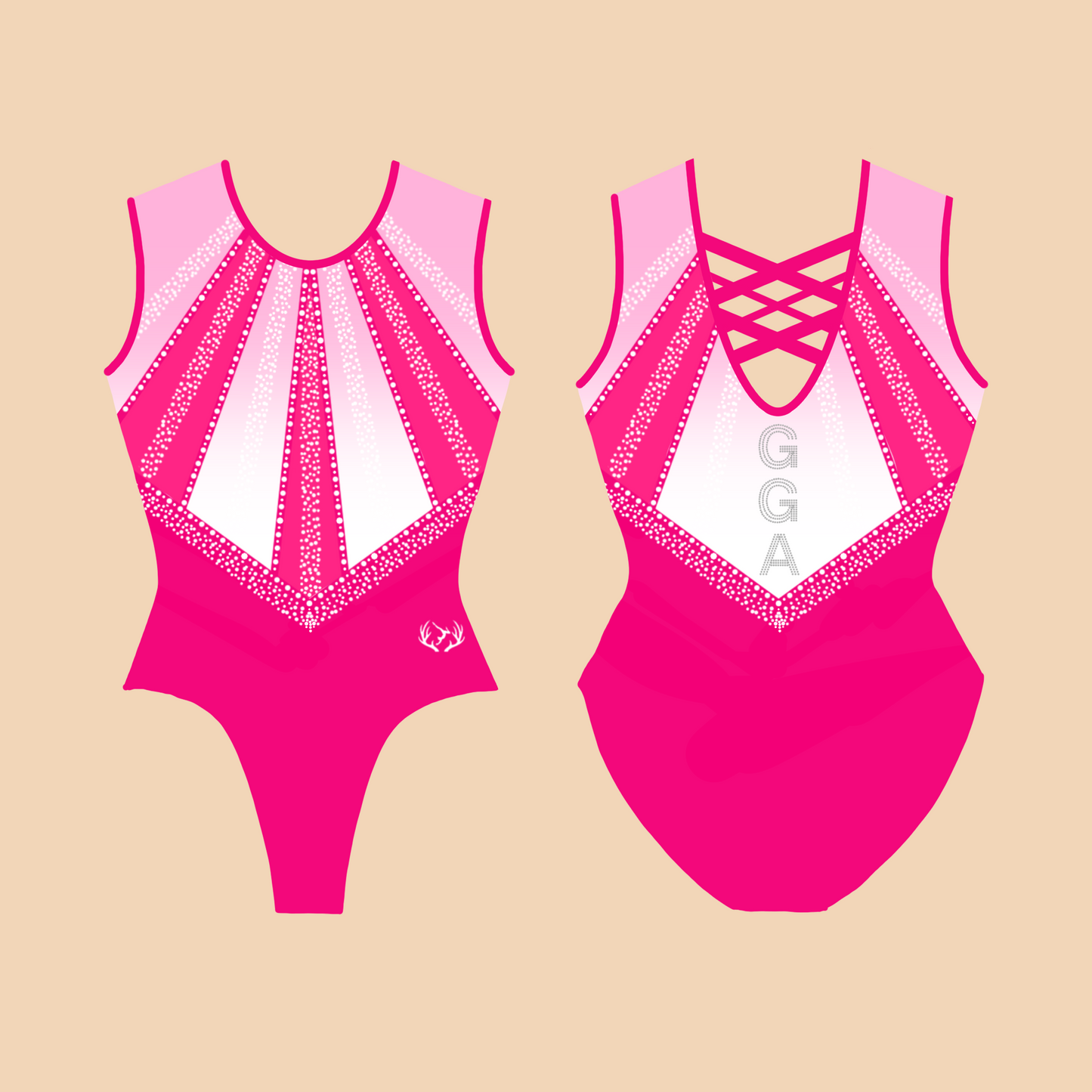 Grit and Grace Athletics, Georgia - Fundraiser Leotard - Hot Pink - Stag Gymnastics Leotards