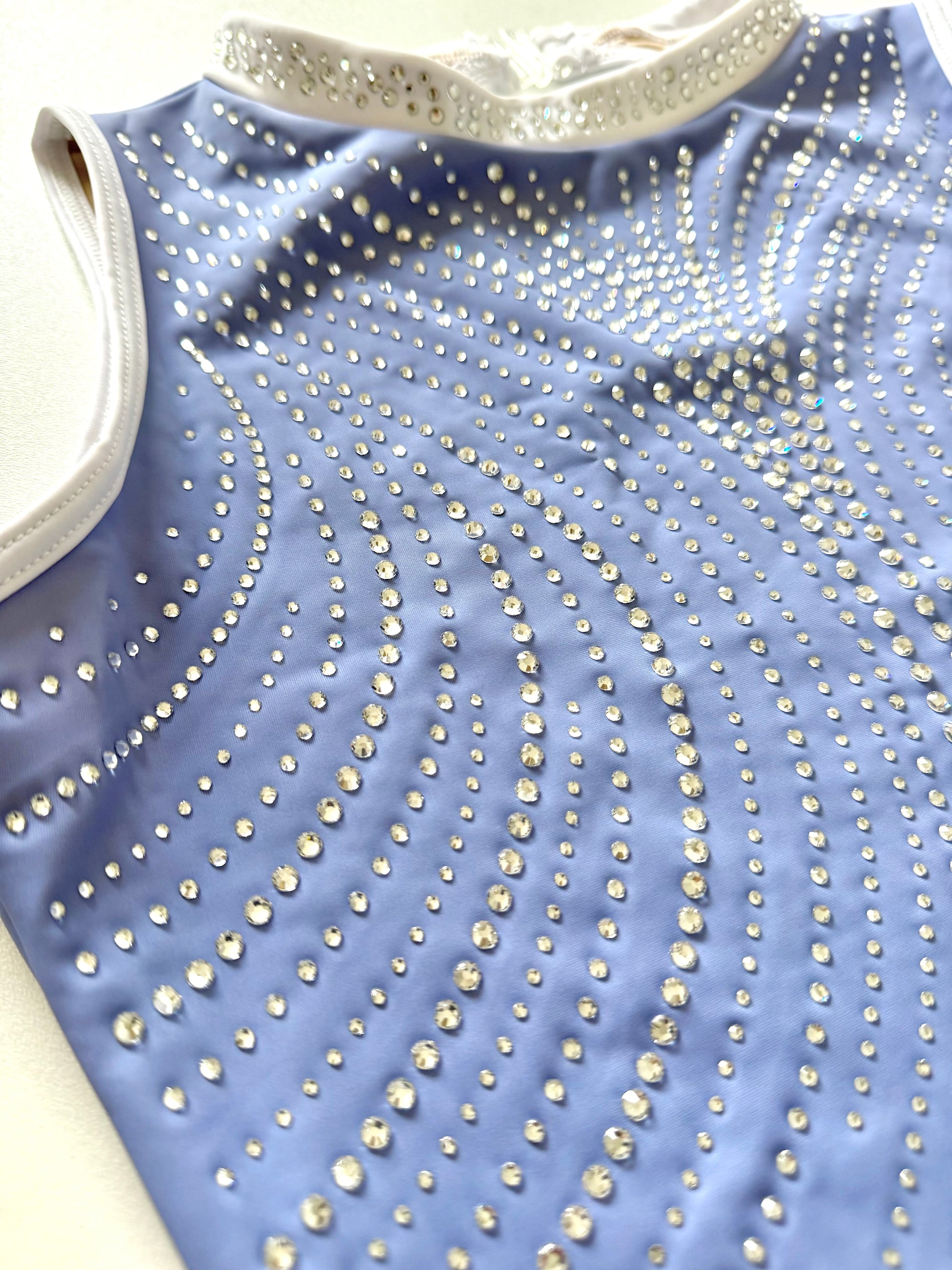 Morandi blue leotard.
