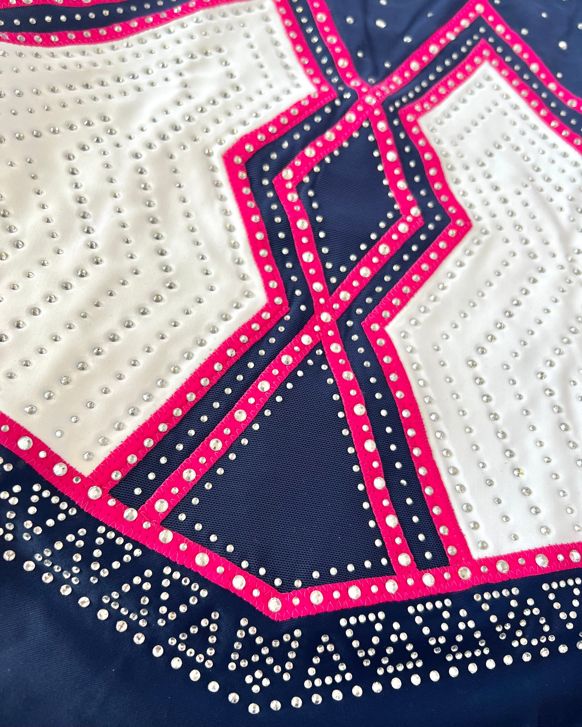 Nautical Leotard - Front Close-Up - Stag Gymnastics Leotards