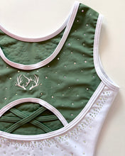 Load image into Gallery viewer, Olive Shimmer Leotard - Stag Gymnastics Leotards
