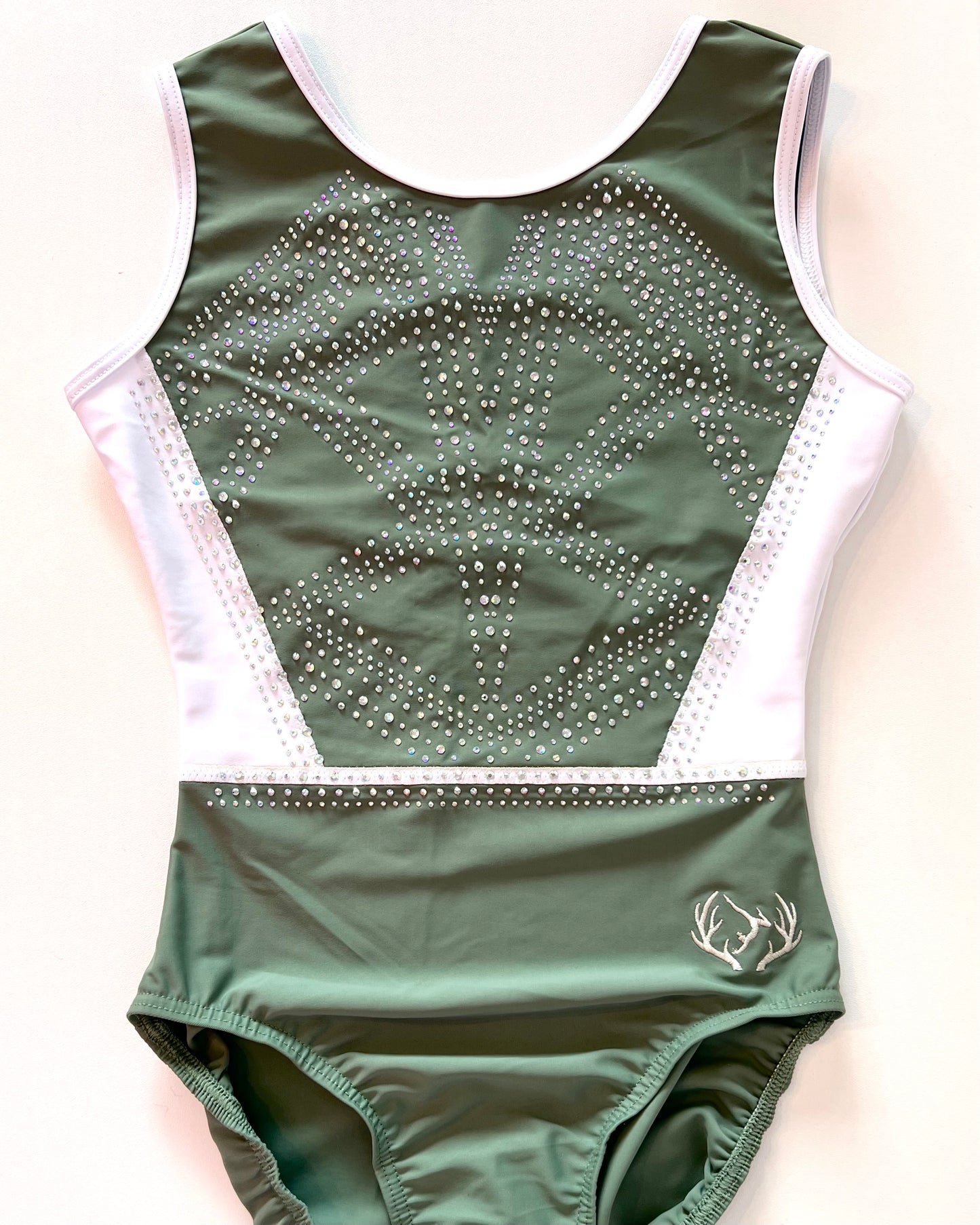 Olive Shimmer Leotard - Stag Gymnastics Leotards