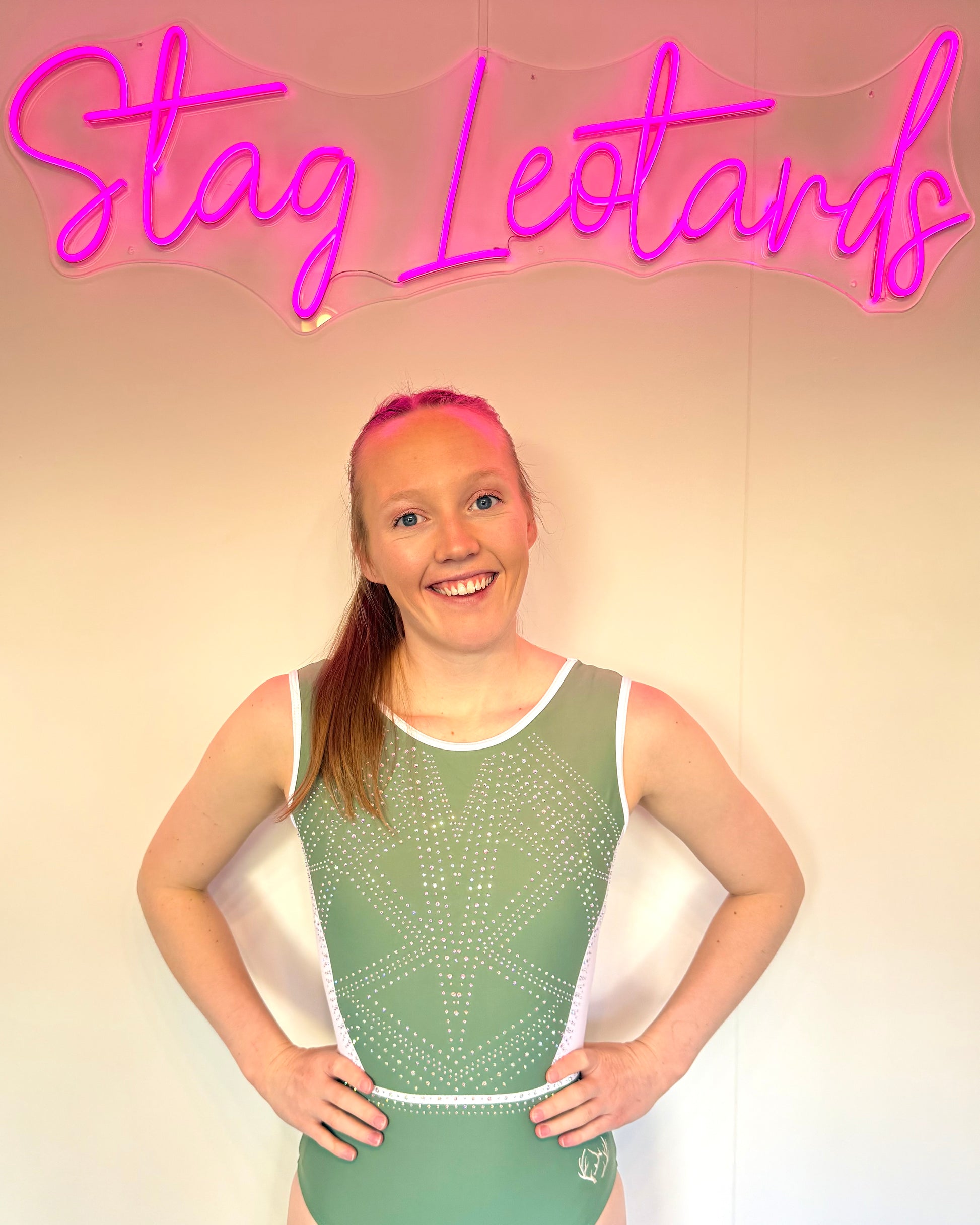 Olive Shimmer Leotard - Stag Gymnastics Leotards