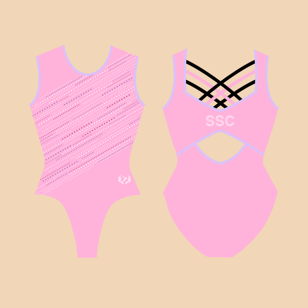 Schafer Sports Center, New Jersey - Training Leotard - Pink - Stag Gymnastics Leotards