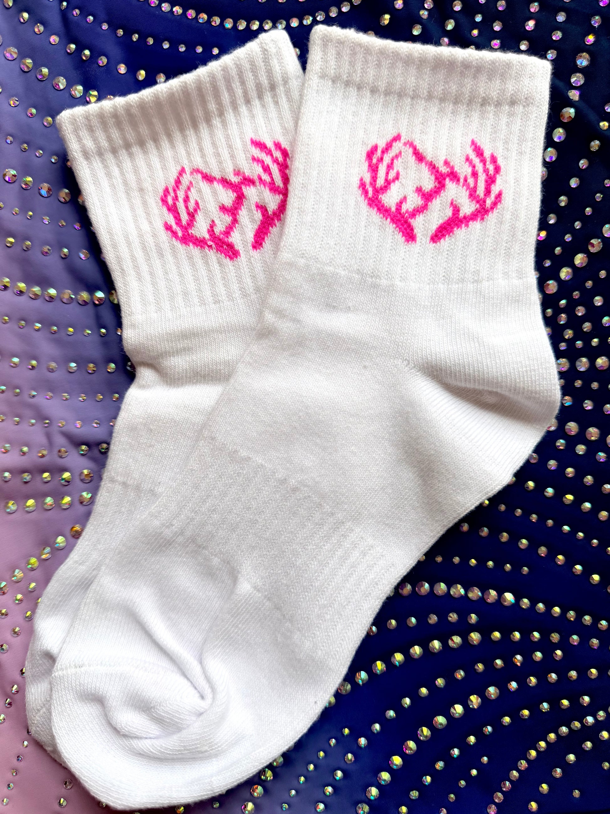 Pink gymnastics socks.