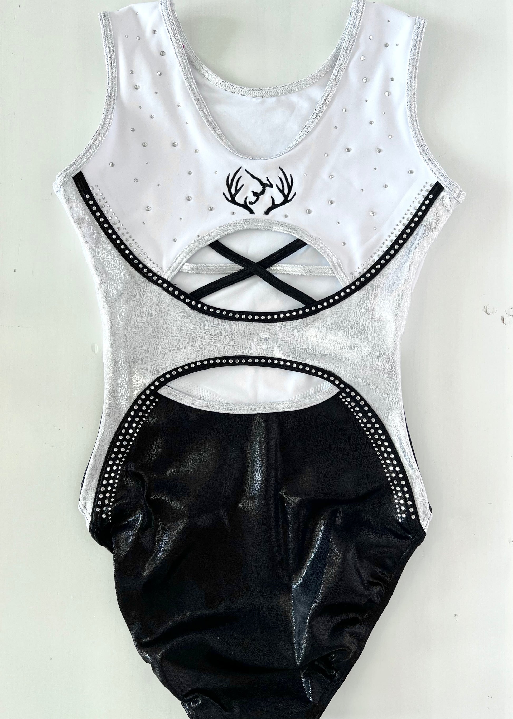 Black Botanical Leotard - Stag Gymnastics Leotards