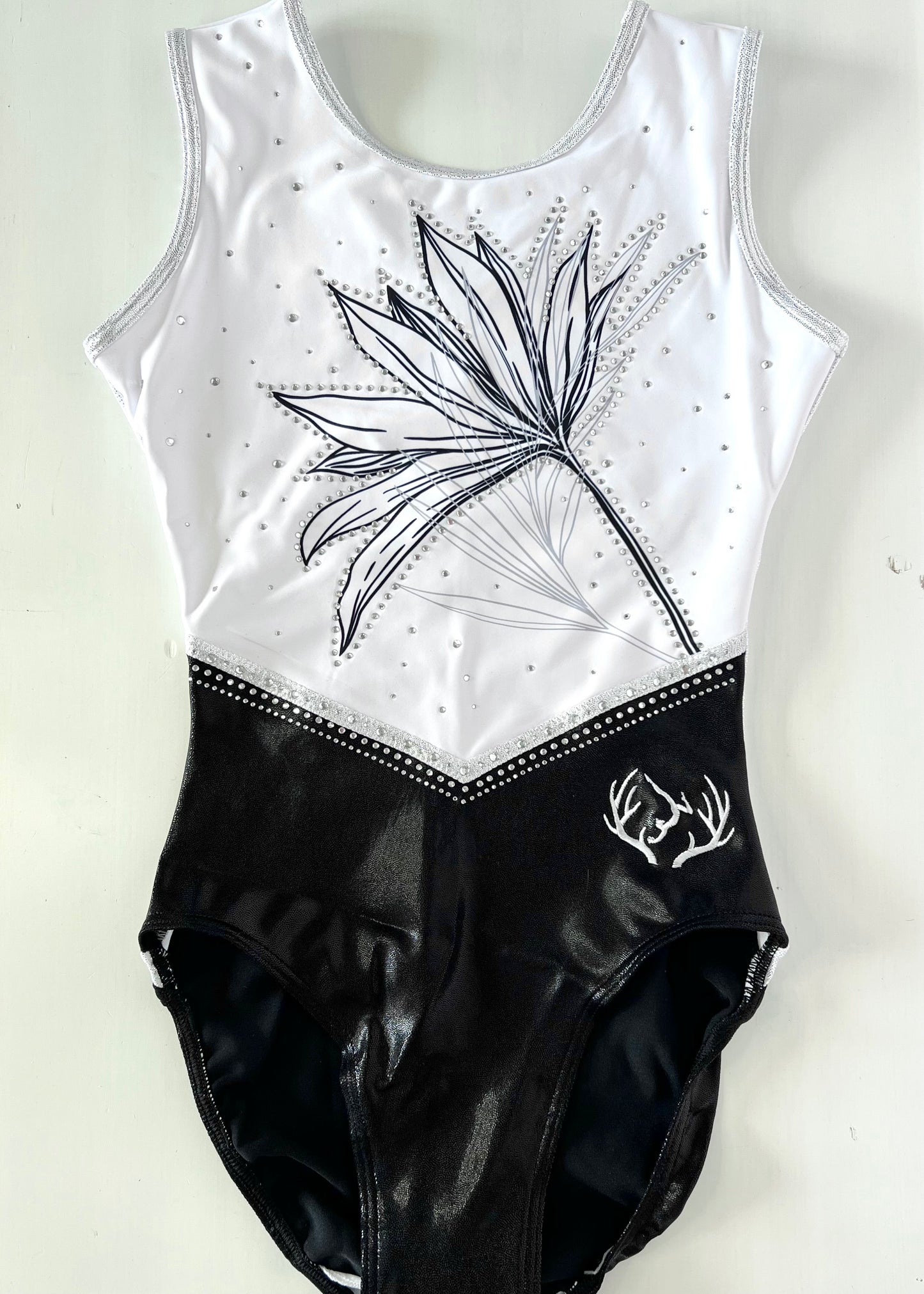 Black Botanical Leotard - Stag Gymnastics Leotards