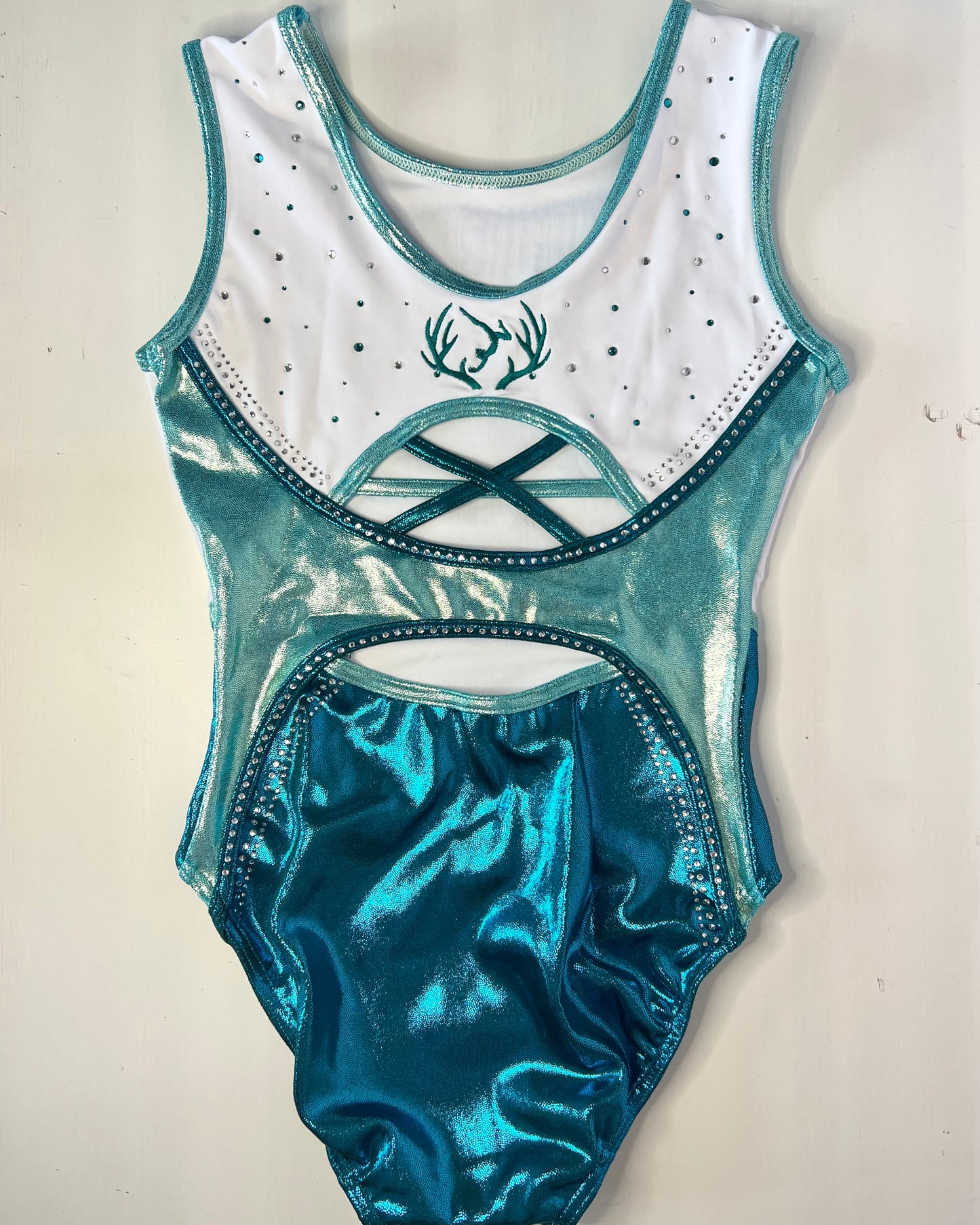 Teal Botanical Leotard - Stag Gymnastics Leotards