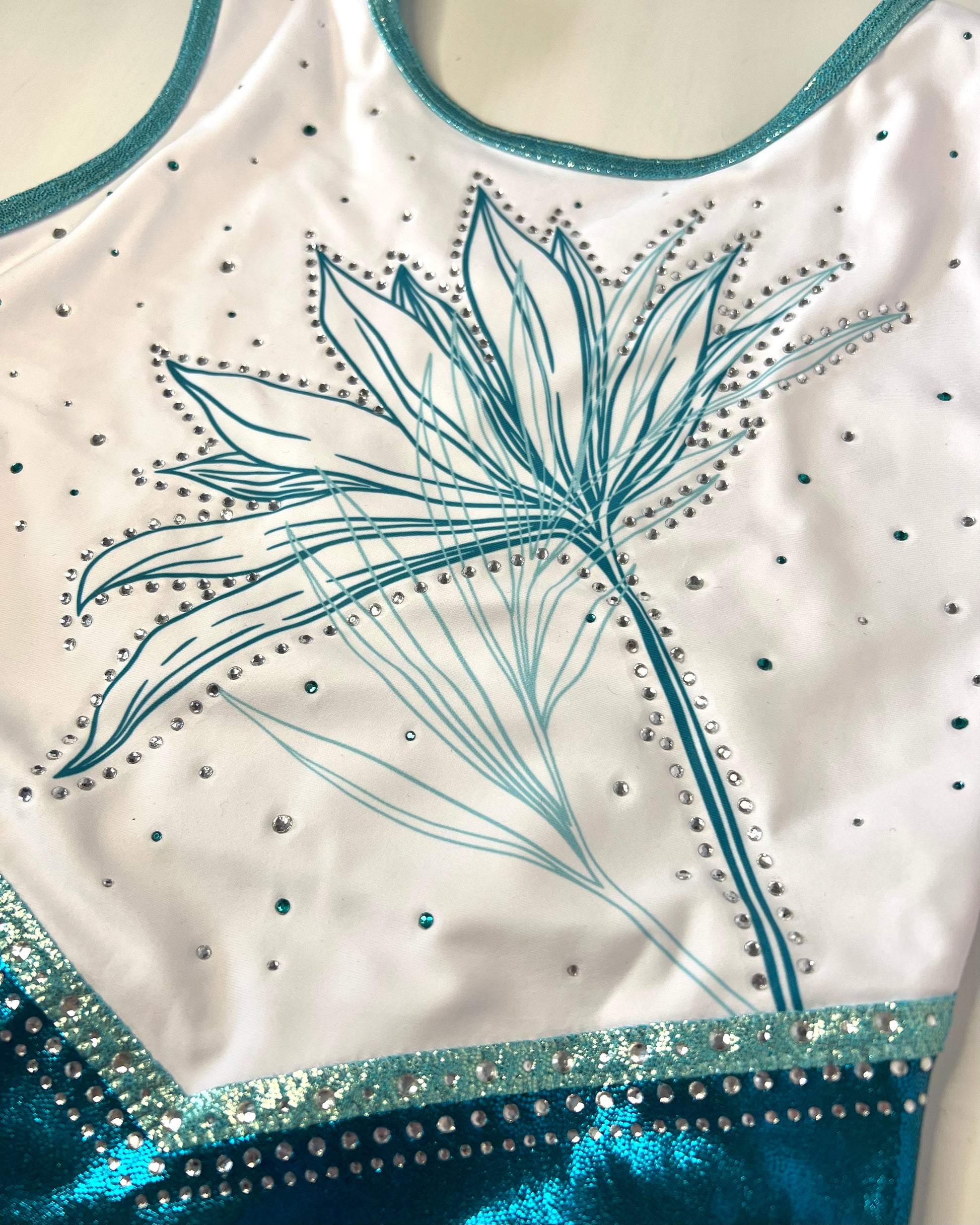 Teal Botanical Leotard - Stag Gymnastics Leotards