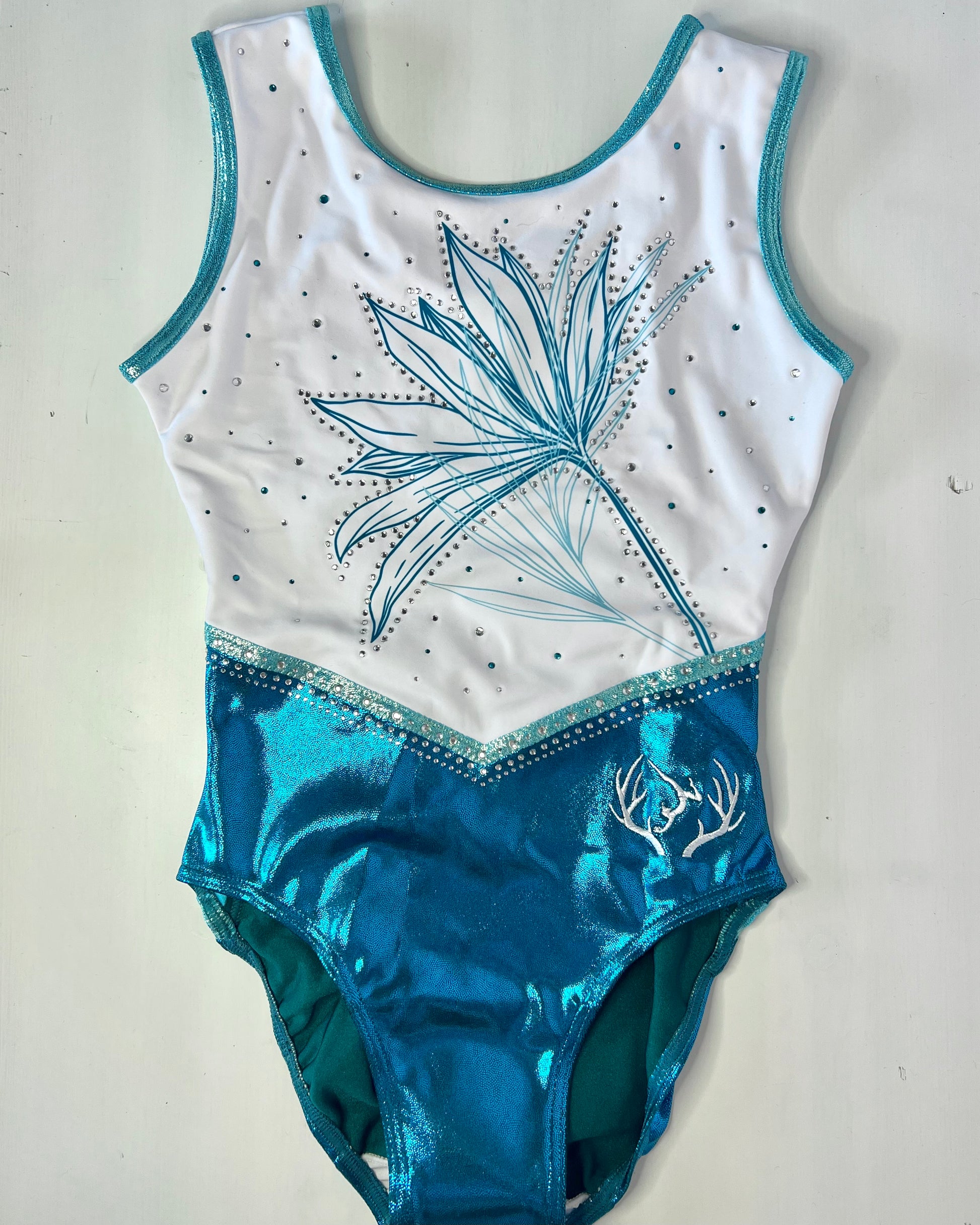 Teal Botanical Leotard - Stag Gymnastics Leotards