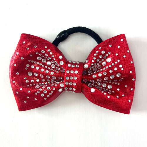 Wrexham Gymnastics Club - Red Mystique Diamanté Hair Bow - Stag Gymnastics Leotards